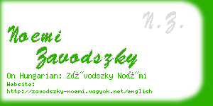 noemi zavodszky business card